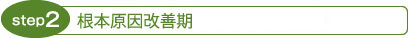 step2 根本原因改善期（週1回、2?3ヶ月目）