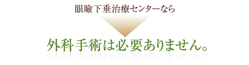 眼瞼下垂治療センターなら外科手術は必要ありません。